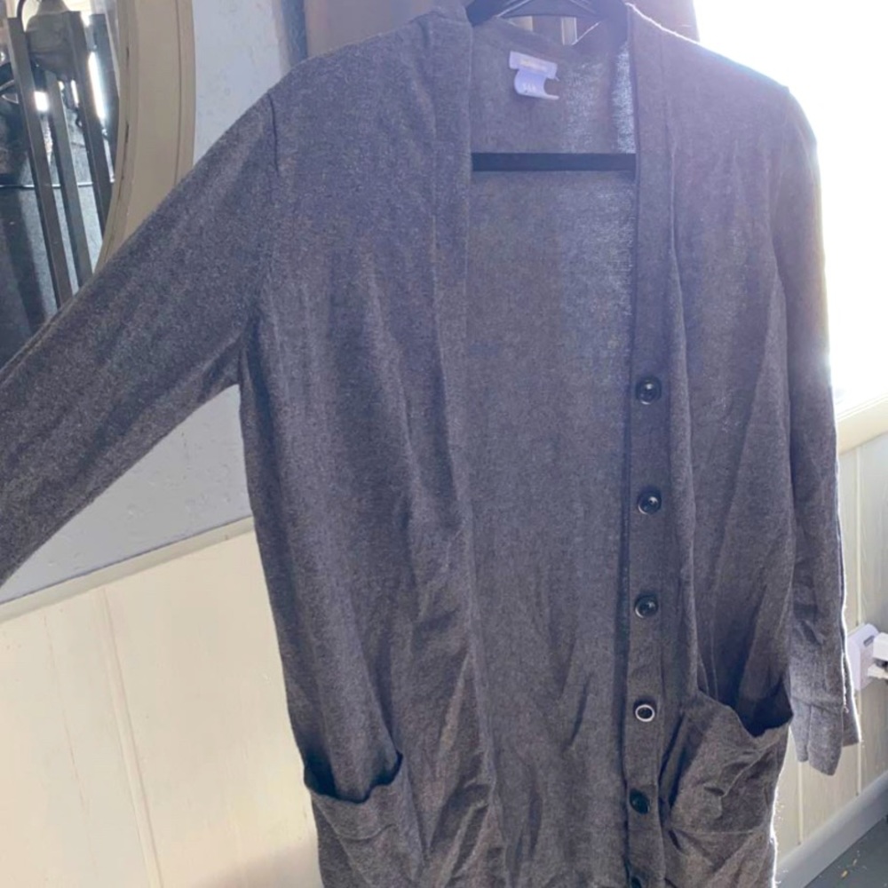 Gray cardigan